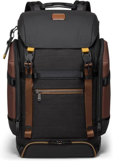 Alpha Bravo Expedition Flap Backpack - Large Carry On Backpack - 21.0" X 12.5" X 7.5" - Fits up to 17" Laptop - Black Onyx